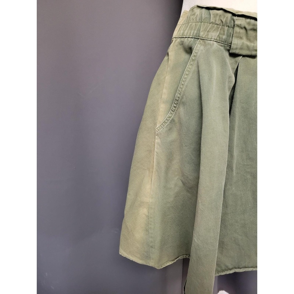Airport Skirt Olive Green Vintage 90s Cotton Garment Dyed‎ Cargo Utility Small - Picture 3 of 7
